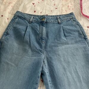 J. Crew Light Blue Wash Denim w Pleats & Wide Leg * 29 * NWOT